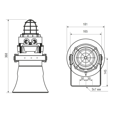 Громкоговоритель-маяк морского исполнения  MCL15-05