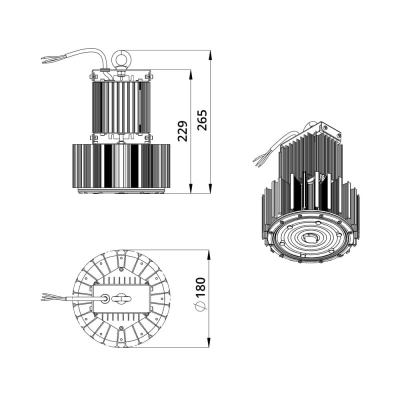 Купольный высокотемпературный светодиодный светильник LTN PRO 50 ip67