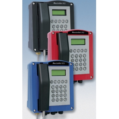 Всепогодный промышленный телефон красный (2хLAN и реле)  ResistTel IP2 2хLAN relay 