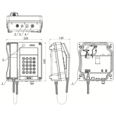 Взрывозащищённый промышленный телефонный аппарат 4 FP 153 33/S