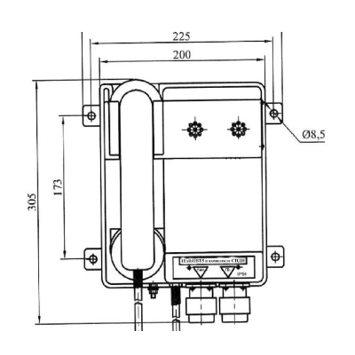 Взрывозащищённый телефонный аппарат (группа 2) ТАШ1-17А