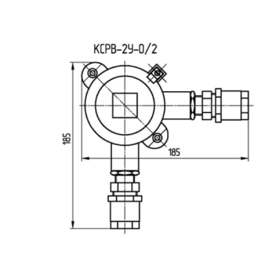 Взрывозащищенная соединительная коробка КСРВ-2У-0/2