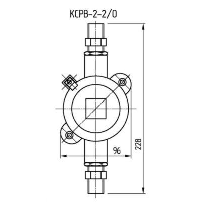 Взрывозащищенная соединительная коробка КСРВ-2-2/0