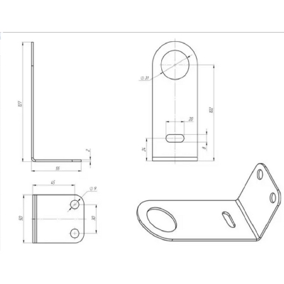 Кронштейн крепежный для тепловых извещателей Кронштейн