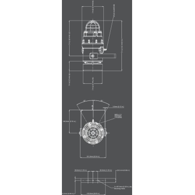 Взрывозащищенная радиальная сирена-маяк стробоскоп STExC1X05R