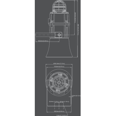 Взрывозащищенный рупор и ксеноновый маяк стробоскоп E2xC1X05F