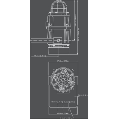 Взрывозащищенный радиальный сигнализатор и светодиодный маяк E2xC1LD2R