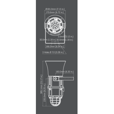 Взрывозащищенный рупор и светодиодный маяк E2xC1LD2F