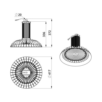 Купольный высокотемпературный светодиодный светильник LTN PRO-4 180 ip67