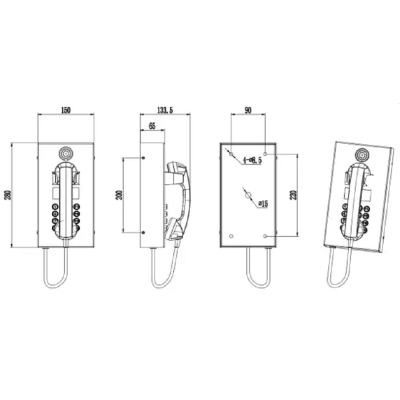 Промышленный антивандальный телефонный аппарат SIP ЭД923К-SIP