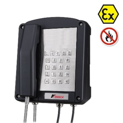 Взрывозащищенный телефон с клавиатурой без экрана  аналогового типа.