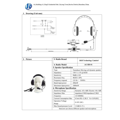 Гарнитура для всепогодного телефона  AG HD-02 