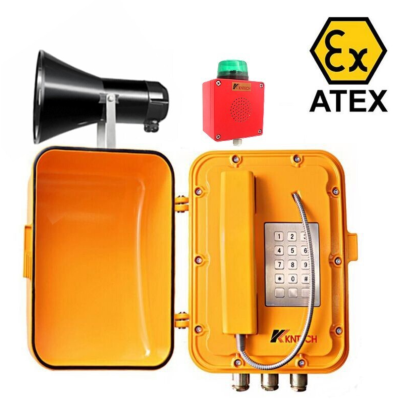 Взрывозащищенный телефон аналоговый, с опциями (маяк, громкоговоритель)