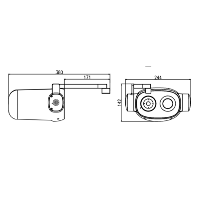 Биспектральная тепловизионная камера, предназначенная для бесконтактного измерения температуры. STX-IP23TM 
