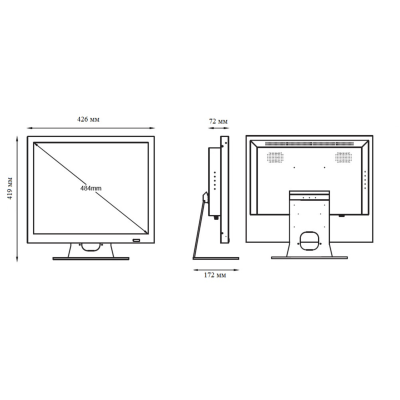 Профессиональный ЖК монитор   STM-197  19"