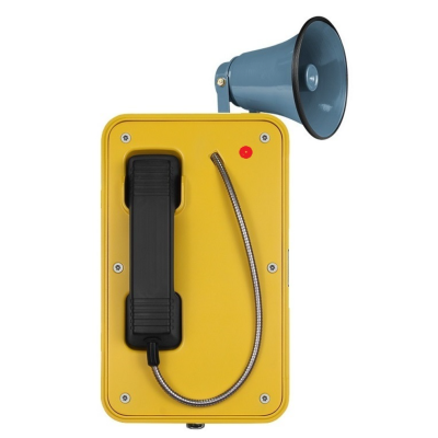 Всепогодный аналоговый телефон  с громкоговорителем и световой сигнализаций JR103-CB-L-H