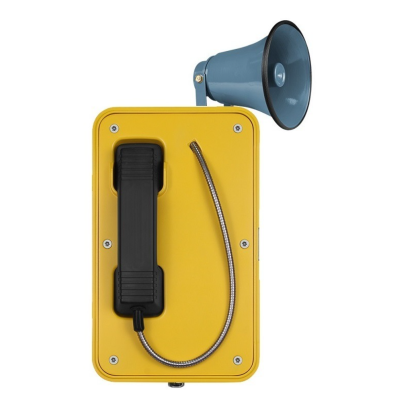 Всепогодный аналоговый телефон  с громкоговорителем и световой сигнализаций JR103-CB-L-H