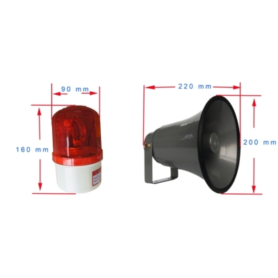 Всепогодный вандалозащищённый SIP-телефон с громкоговорителем и маяком  JR103-FK-2B-HB