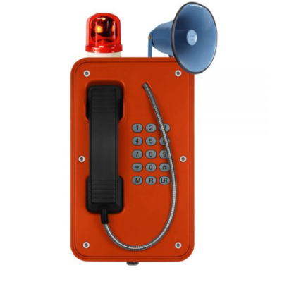 Всепогодный вандалозащищённый SIP-телефон с громкоговорителем и маяком