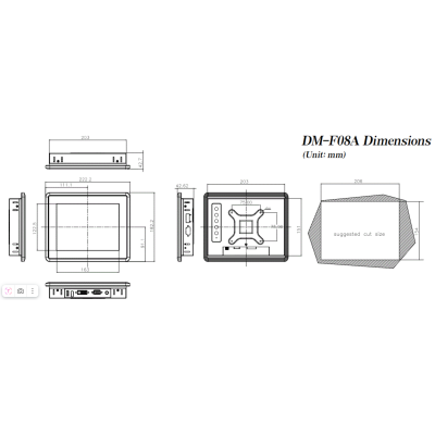 Промышленный монитор   DM-F08A/R