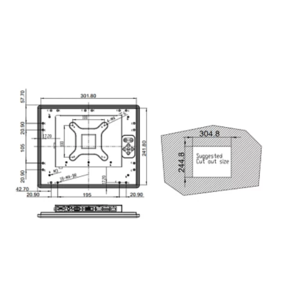 Промышленный монитор  DM-F15A/R