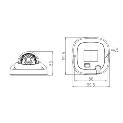 5 Мп вандалозащищенная купольная мини камера с ИК-подсветкой STC-IPM5507A