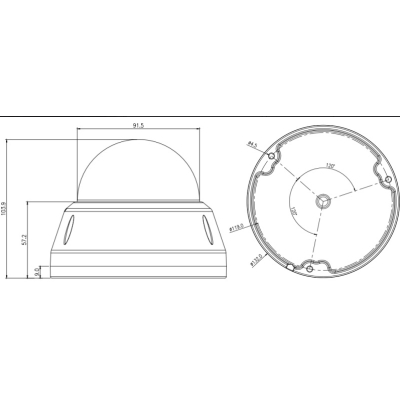 5 Мп купольная IP-камера с микрофоном, ИК-подсветкой и вандалозащитой STC-IPM5544A OPTi
