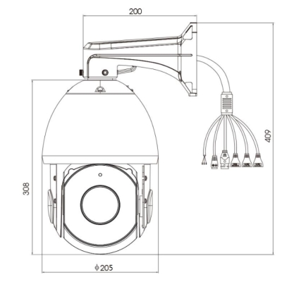 5-мегапиксельная уличная поворотная IP-камера с ИК-подсветкой до 200 метров STC-IPM5921A rev.3 Estima