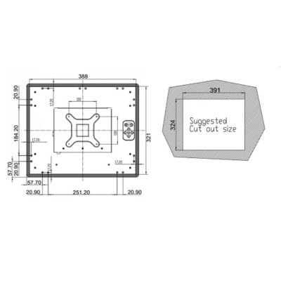 Промышленный монитор  DM-F17A/PC