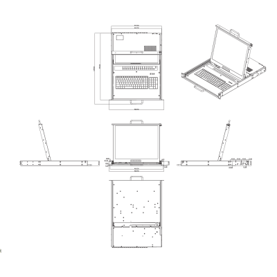 Промышленная KVM-консоль dual rail AMK716-17CBRUD