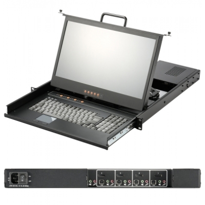 Промышленная KVM-консоль с аудиоинтерфейсом