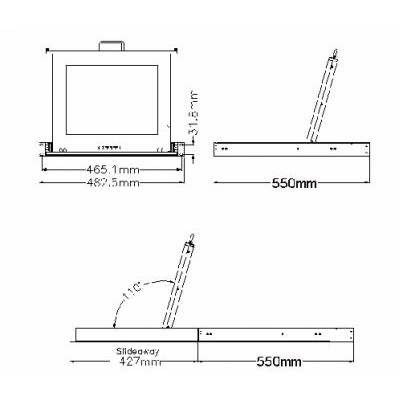 Промышленная KVM-консоль single rail SMK520-17PBRU