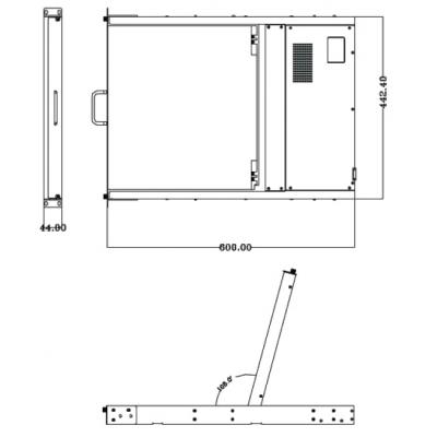 Компактная промышленная KVM-консоль для 16 компьютеров SMK990-17PBRU-SEA