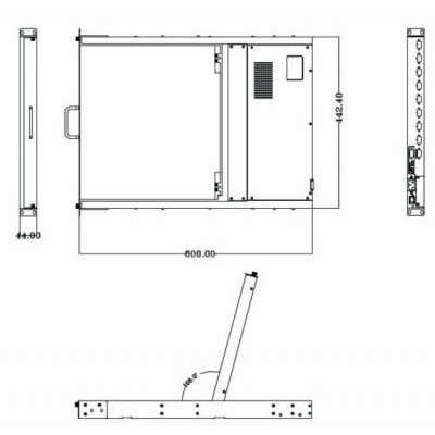 Компактная промышленная KVM-консоль для 8 компьютеров SMK980-19UBRU(COMBO)