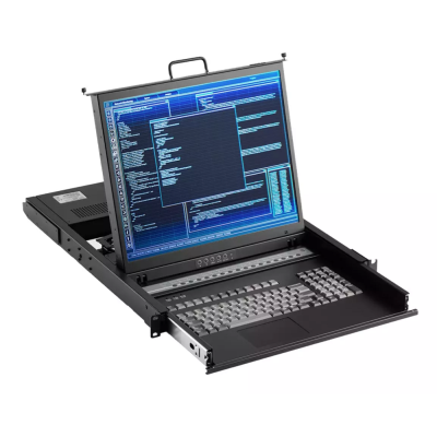 Компактная промышленная KVM-консоль для 16 компьютеров