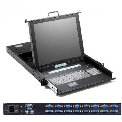 Промышленная KVM-консоль для 16 компьютеров
