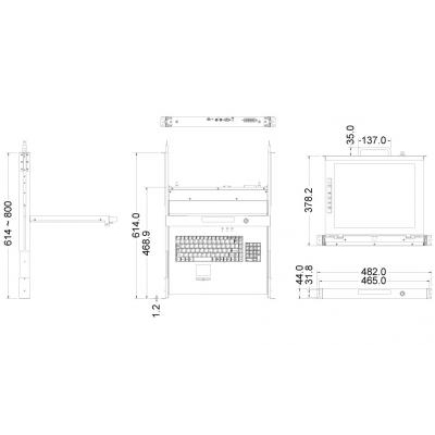 Промышленная KVM-консоль с HD-дисплеем Unicorn 17-HD-SS-RU-SEA