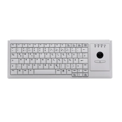 Компактная бесшумная клавиатура с трекболом AK-4400-TU-W/RU