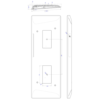 Емкостная клавиатура с тачпадом TKR-103-TOUCH-KGEH-VESA-WHITE-USB-US/EU
