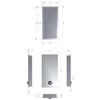 Встраиваемая промышленная клавиатура с трекболом TKS-088c-TB38-MODUL-EP-PS/2-US/CYR