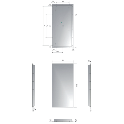 Встраиваемая промышленная клавиатура с тачпадом TKS-088c-TOUCH-MODUL-EP-PS/2-US/CYR