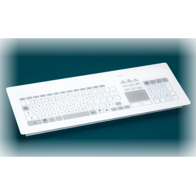 Емкостная стеклянная клавиатура с тачпадом и защитным кожухом