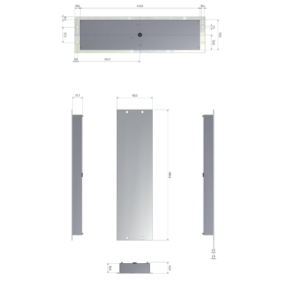 Промышленная клавиатура с тачпадом для rack-монтажа TKS-105c-TOUCH-FP-3HE-USB-US/CYR