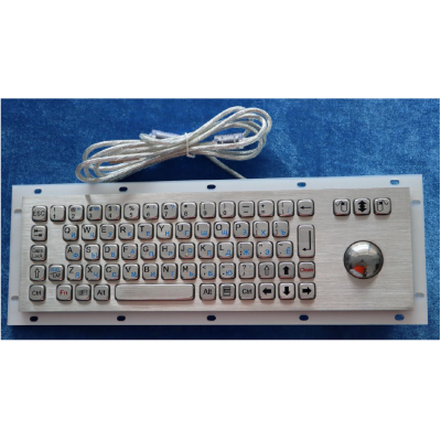 Промышленная антивандальная встраиваемая клавиатура с трекболом