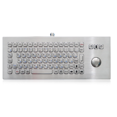 Промышленная антивандальная встраиваемая клавиатура с трекболом