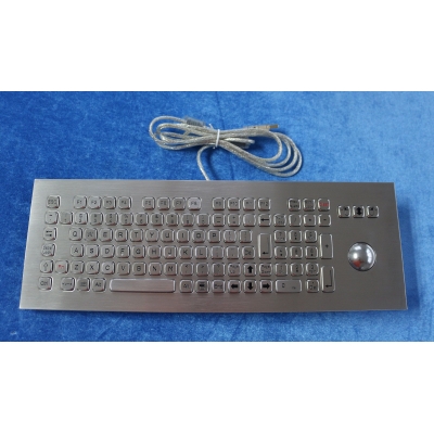 Промышленная антивандальная встраиваемая клавиатура с трекболом