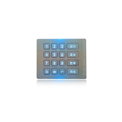 Антивандальная цифровая клавиатура с подсветкой K-TEK-B120KP-AC-BL-DWP