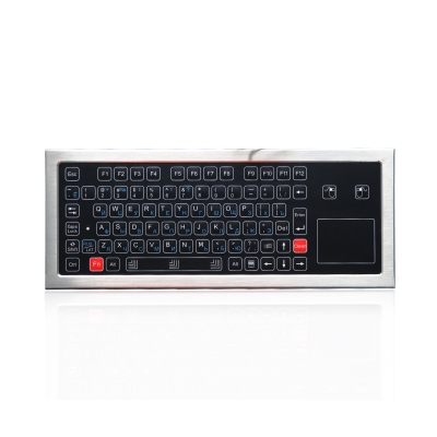 Промышленная мембранная настольная клавиатура с тачпадом