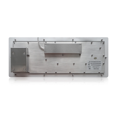 Промышленная панельная мембранная клавиатура с трекболом K-TEK-D410-OTB-KP-FN-SW-EP-W-US/RU-PS/2