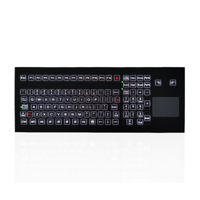 Промышленная панельная мембранная клавиатура с тачпадом K-TEK-D410TP-KP-FN-BL-SW-US/RU-USB